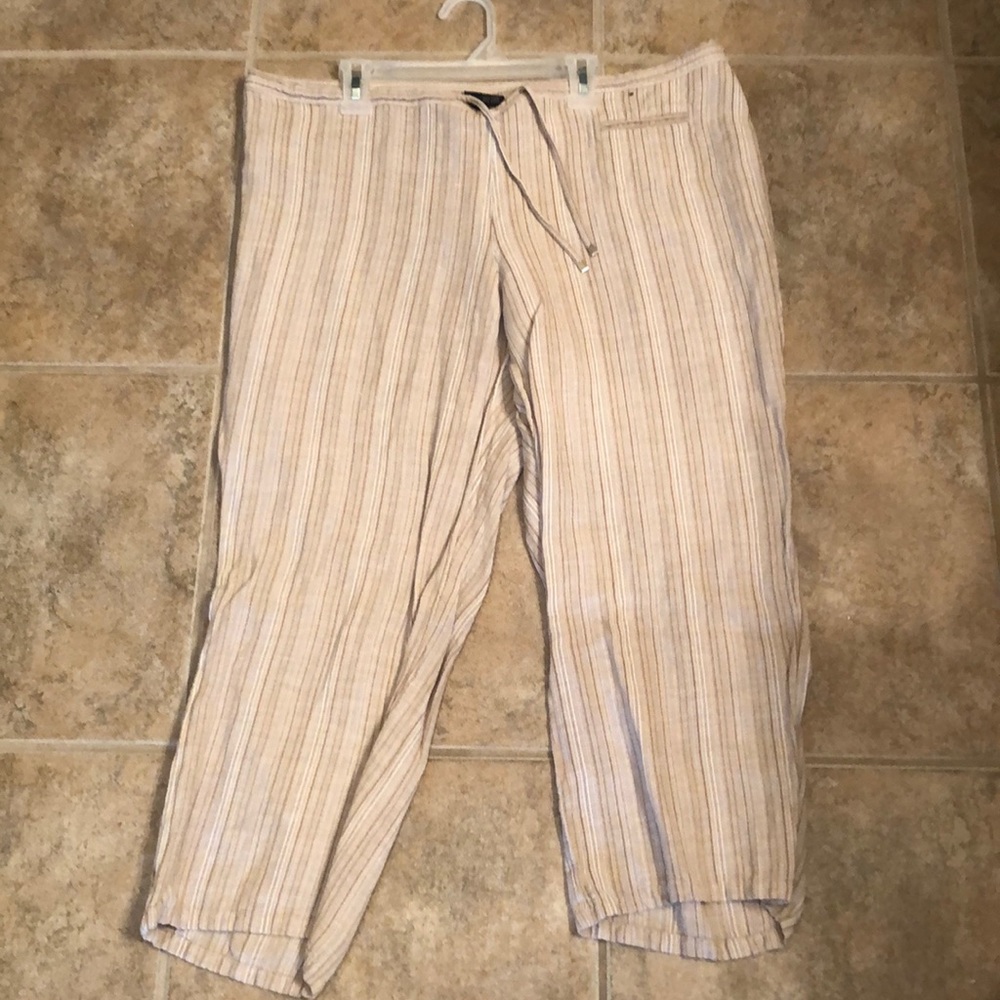 Light linen khaki pants